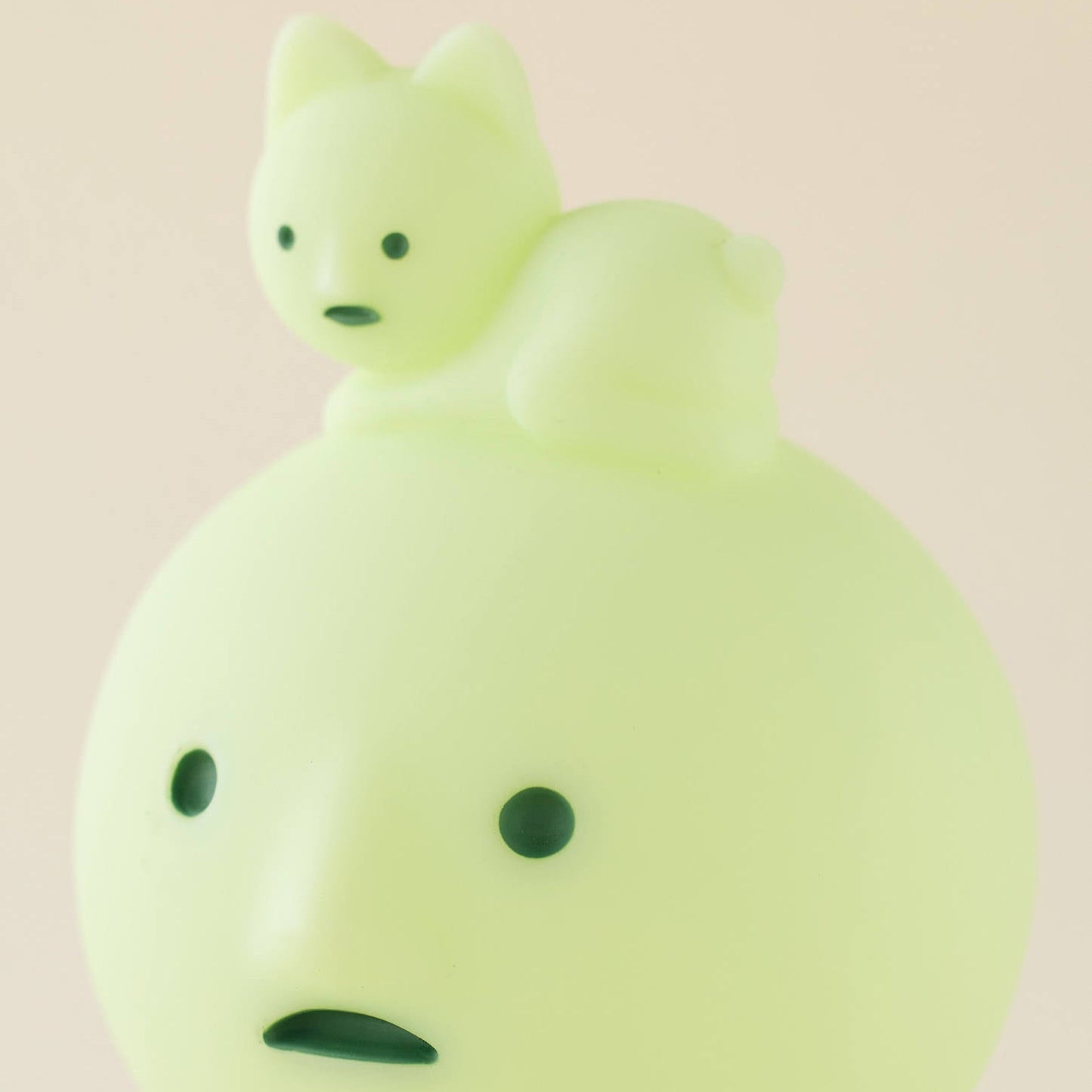 Smiski touch light sitting pose green kawaii soft glow Daydreaming ambient desk light - Overrated Korean Beauty & More