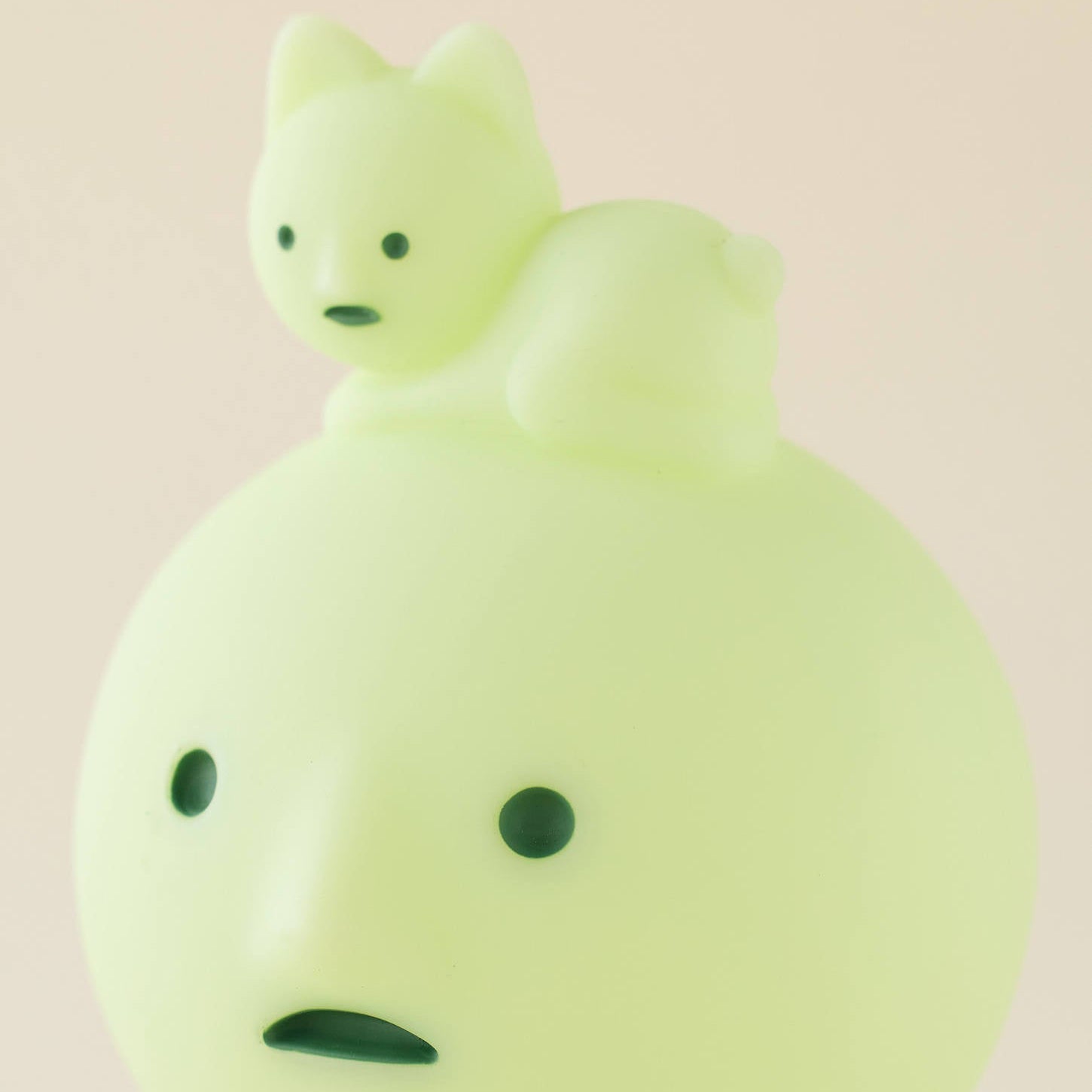 Smiski touch light sitting pose green kawaii soft glow Daydreaming ambient desk light - Overrated Korean Beauty & More