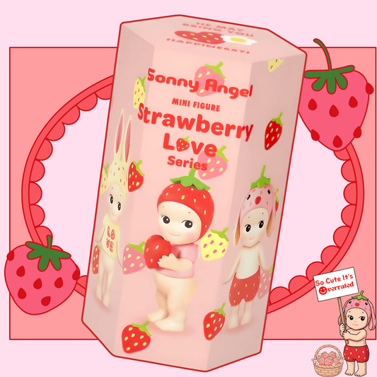 Sonny Angel Strawberry Love Series blind box packaging front view - Overrated Korean Beauty