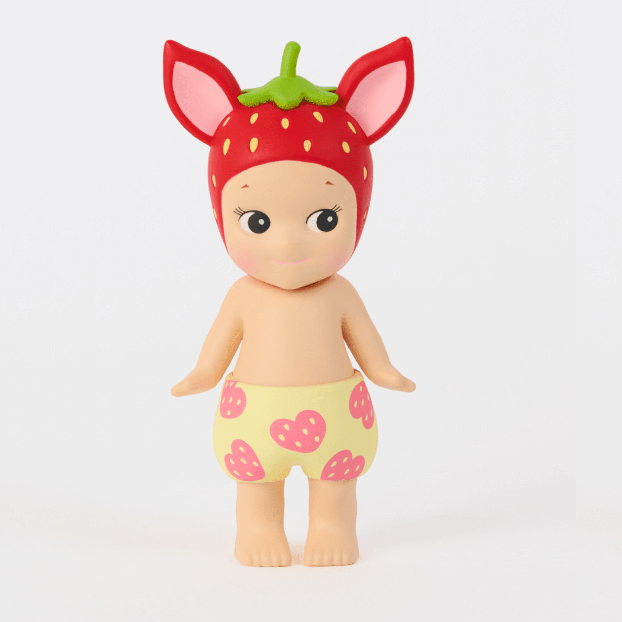 Sonny Angel Strawberry Love Series Robby Angel figure close up - Overrated Korean Beauty