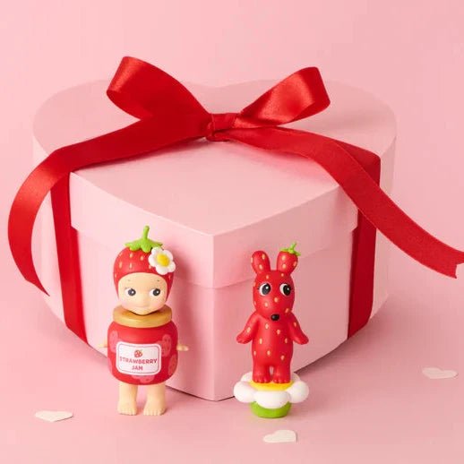 Sonny Angel Strawberry Love Series red ribbon gift packaging - Overrated Korean Beauty