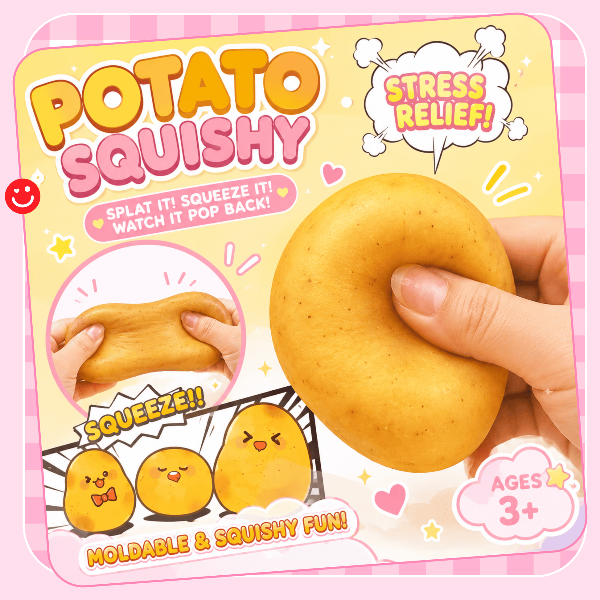 Splat Potato Squishy Sensory Toy - OVERRATED