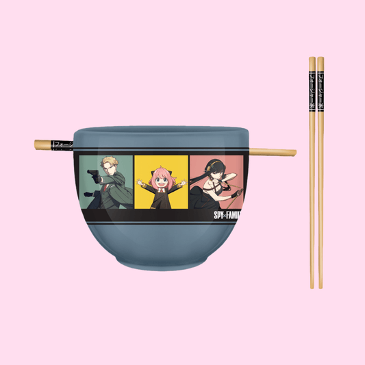 Spy X Family Color Blocks Grid 20oz Ceramic Ramen Bowl - OVERRATED