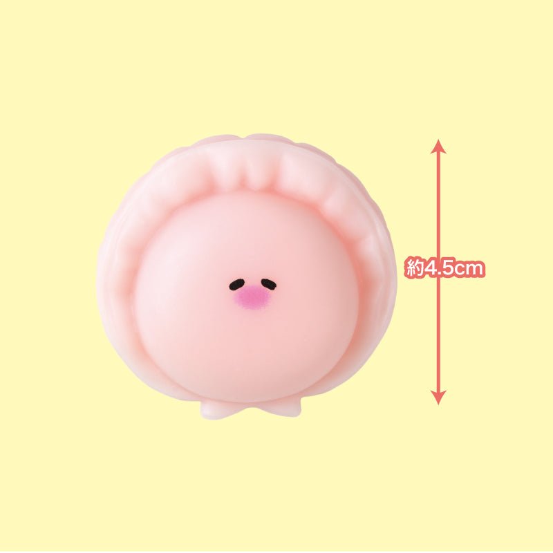 Squishy blind box kawaii scallop figure pink design close up - Overrated Korean Beauty & More