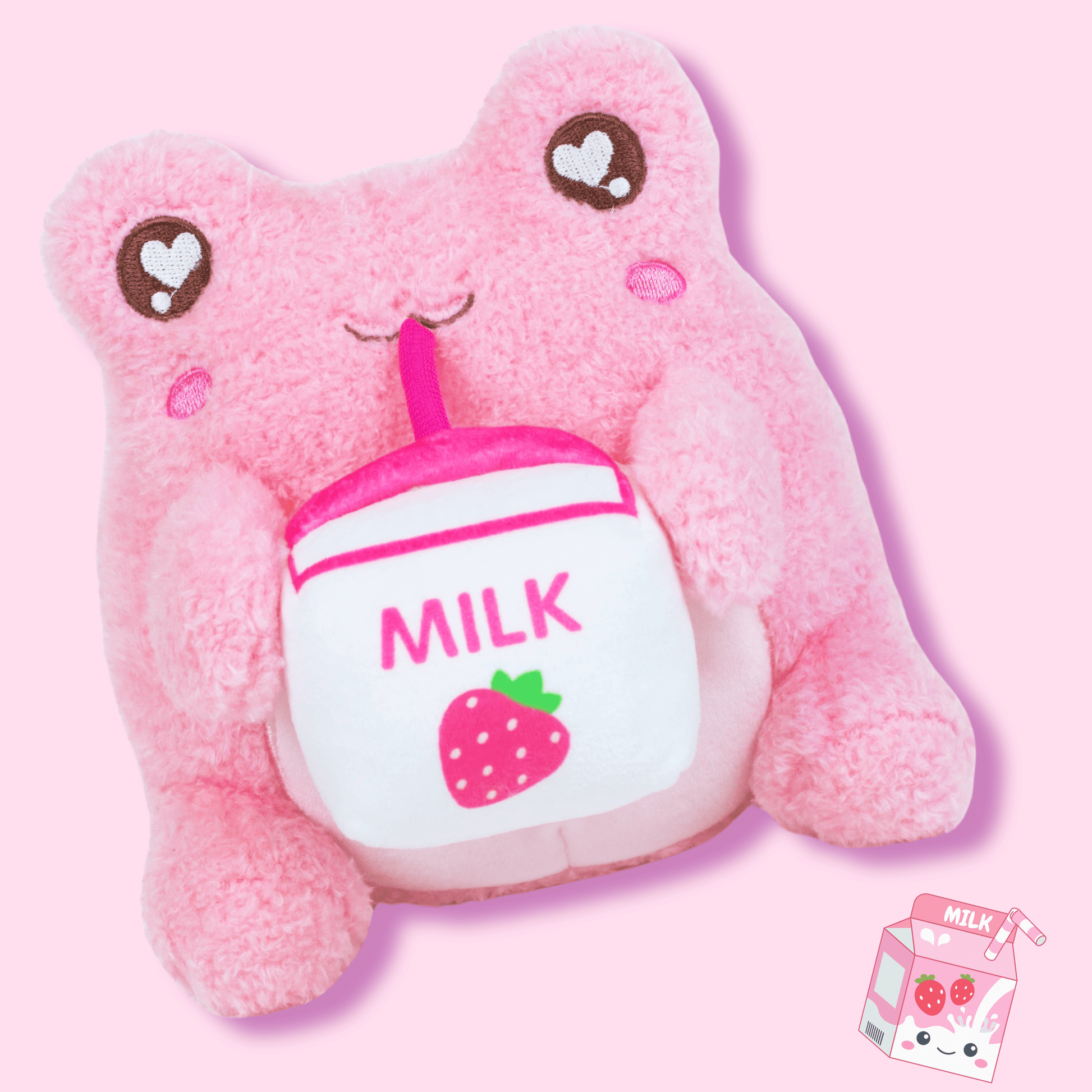 Strawberry Milk Scented Lil Strawberry Milk Sippin' Wawa Plush - OVERRATED