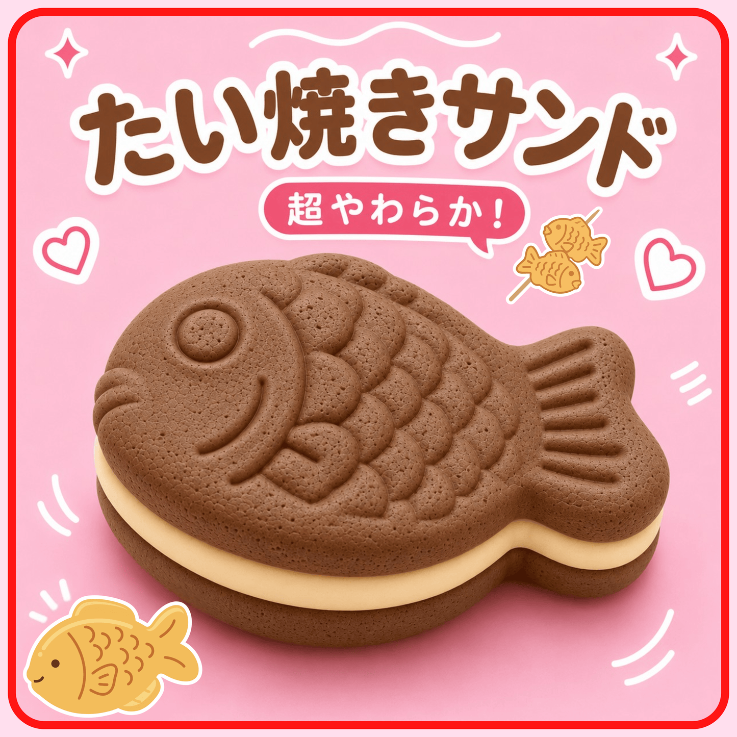 たい焼きTaiyaki Fish Sandwich Squishy Toy - OVERRATED