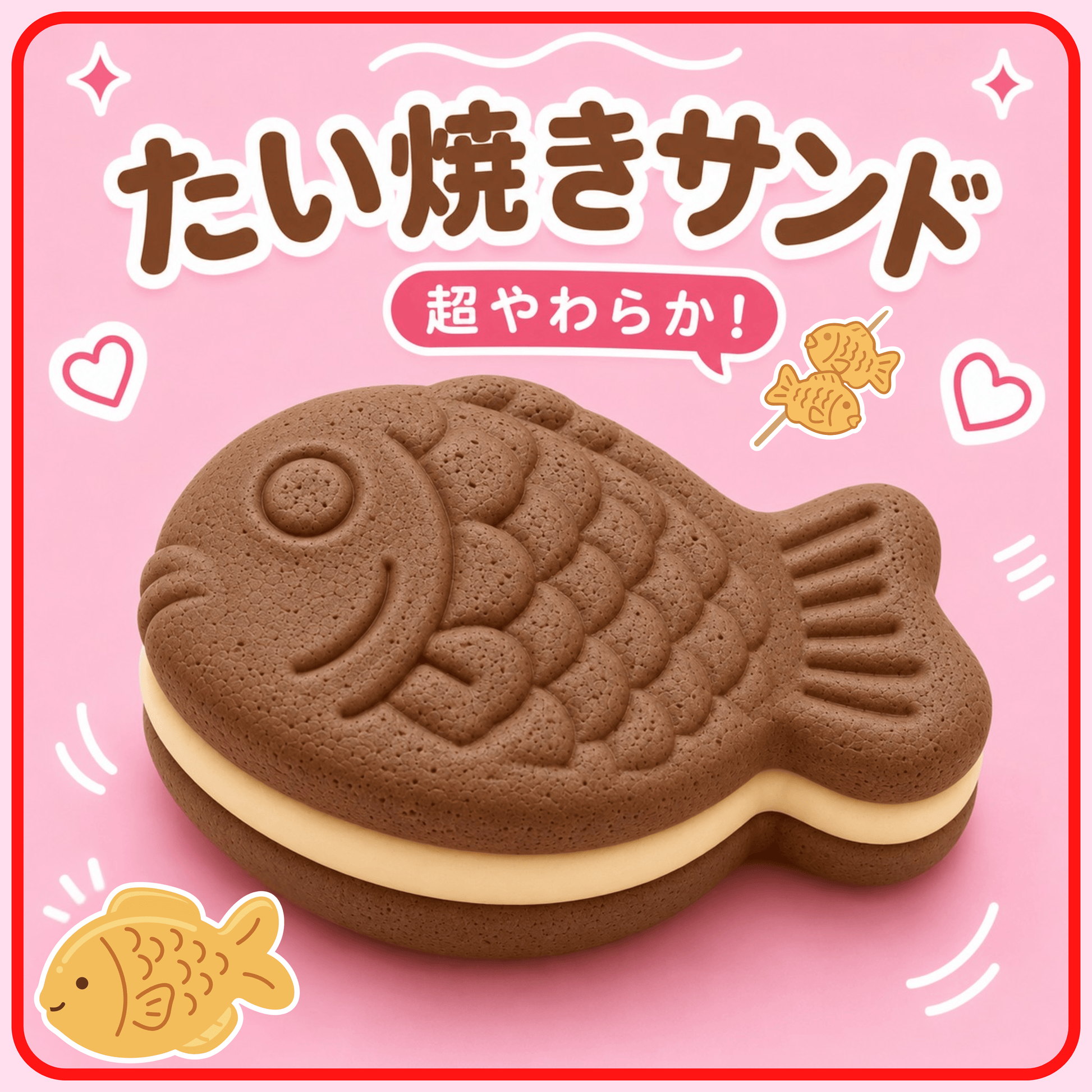 たい焼きTaiyaki Fish Sandwich Squishy Toy - OVERRATED