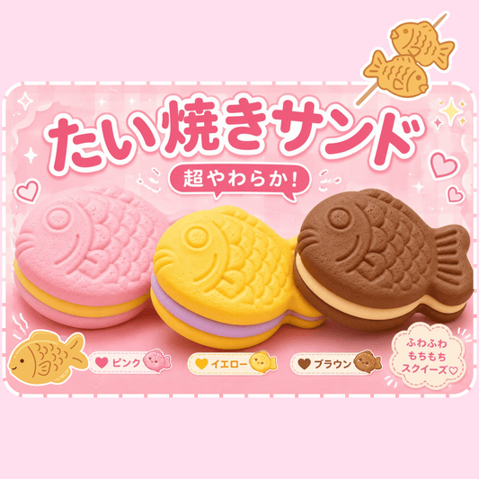 たい焼きTaiyaki Fish Sandwich Squishy Toy - OVERRATED