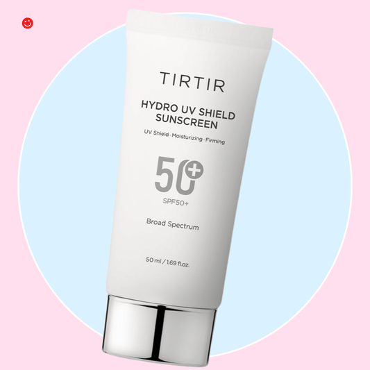 Korean sunscreen TirTir Hydro UV Shield SPF50 packaging front view - Overrated Korean Beauty & More