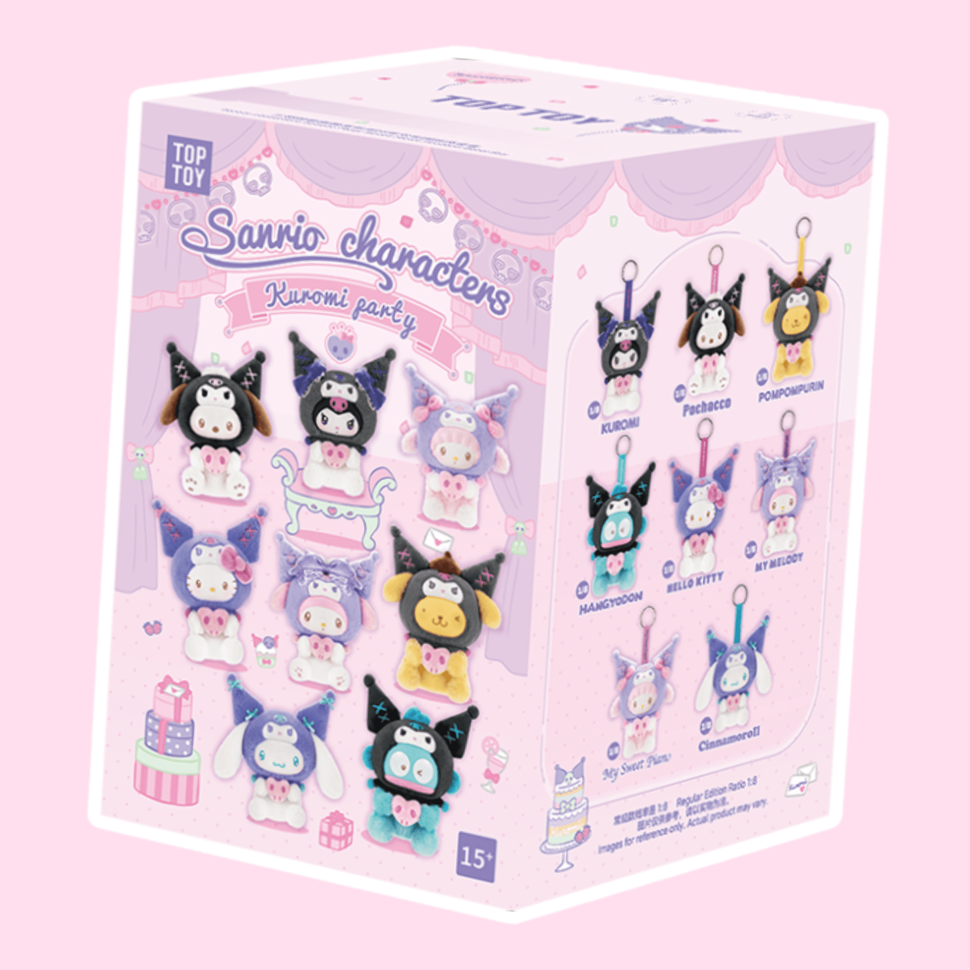 Top Toy Sanrio Characters Kuromi Party Keychain Series Plush Blind Box - OVERRATED