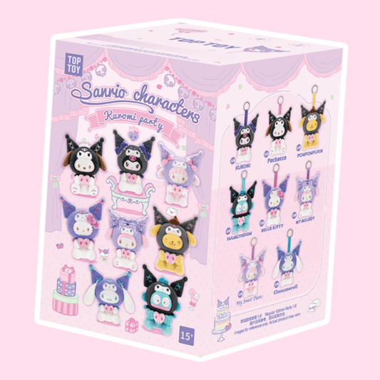 Top Toy Sanrio Characters Kuromi Party Keychain Series Plush Blind Box - OVERRATED