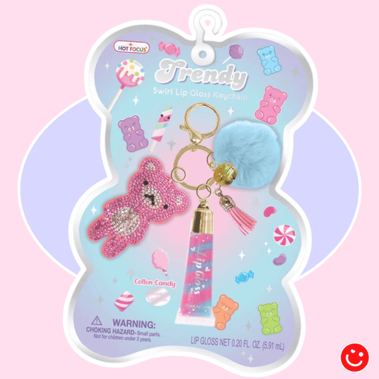 Trendy Lip Gloss with Gummy Bear Keychain - OVERRATED