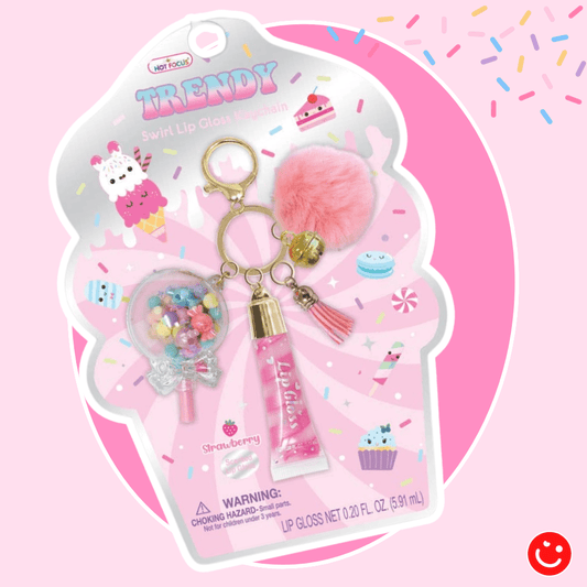 Trendy Lip Gloss with Sweets Keychain - OVERRATED