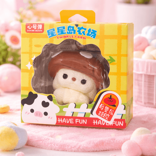 Squishy sensory toy Twinkle Farm mushroom kawaii stress relief - Overrated Korean Beauty & More