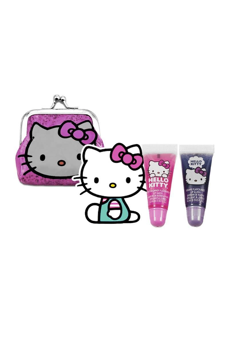 UPD HK1096GA Hello Kitty 2pc Lip Gloss & Coin Purse - 12pcs - OVERRATED