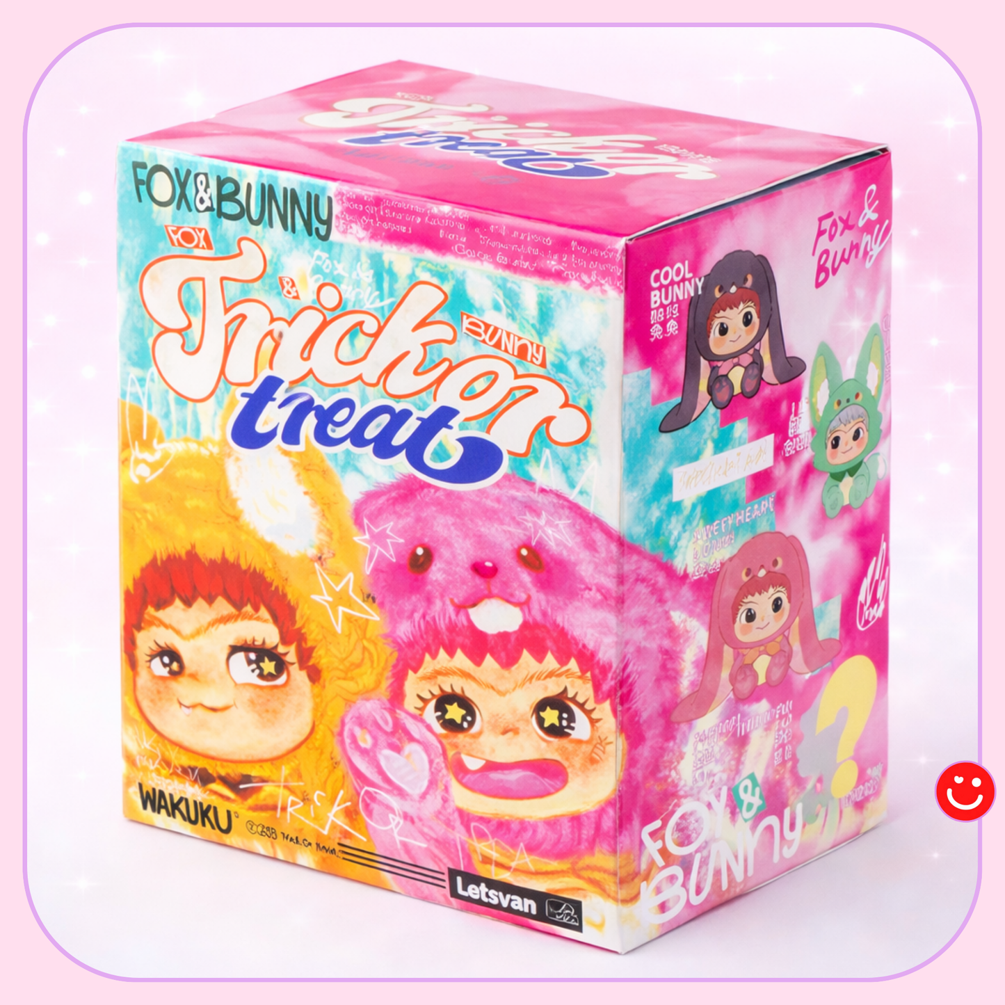 Kawaii plush blind box Wakuku Fox and Bunny Trick or Treat series - Overrated Korean Beauty & More