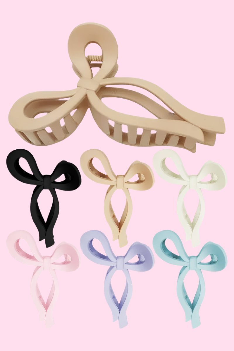 Wavy Ribbon Matte Pastel Y2K Hair Claw - OVERRATED