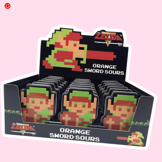 Legend of Zelda candy tin sword-shaped sour orange Nintendo gift - Overrated Korean Beauty & More