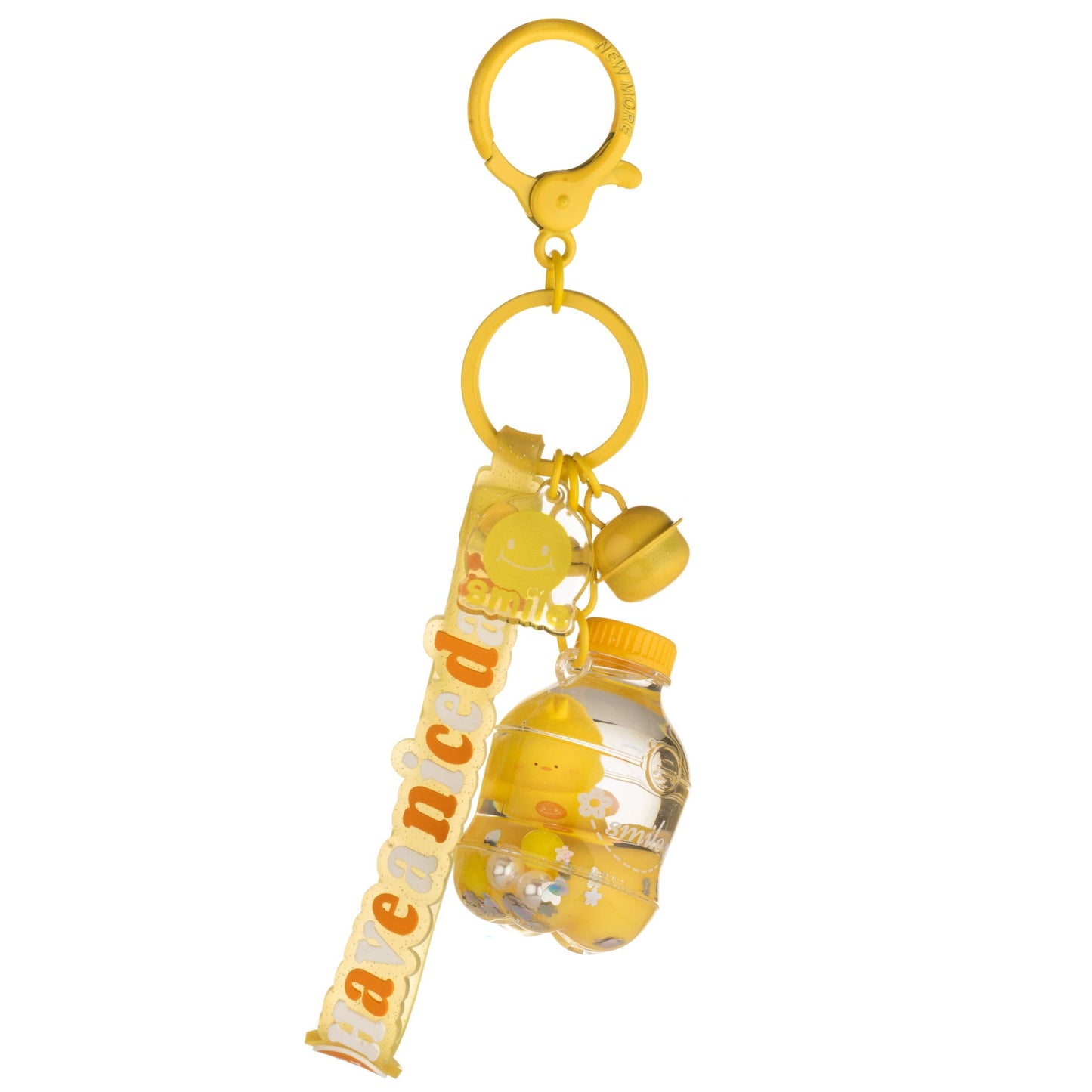 KIRA KIRA LIFE Yellow Soda Bottle Liquid Effect Sensory Keychain