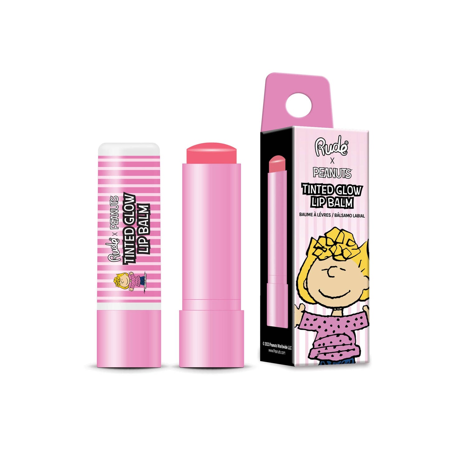 Peanuts Tinted Glow Lip Balm: Sally - Light Pink