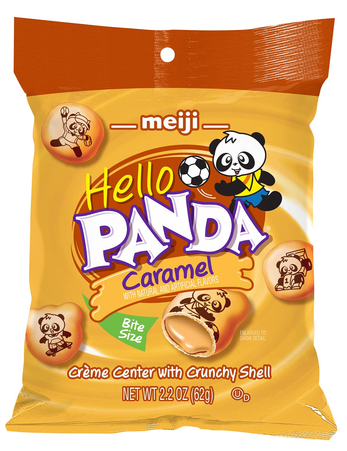 Meiji Hello Panda, Caramel 2.2oz Bag