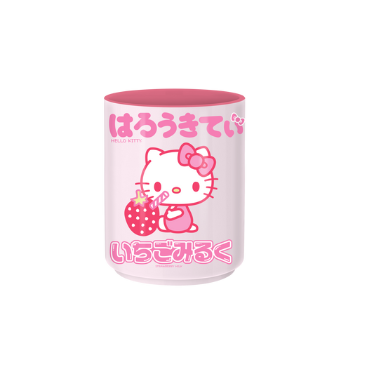 Hello Kitty Strawberry Milk 12oz Ceramic Asian Tea Cup