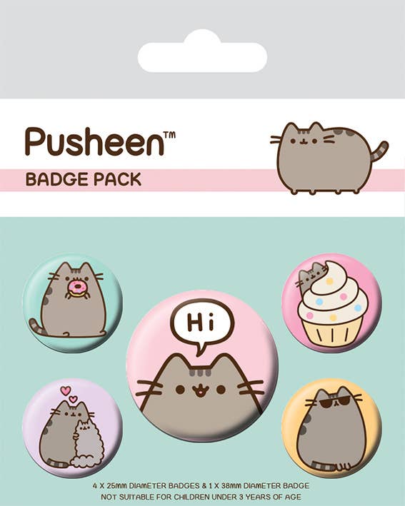 Pusheen “Pusheen Says Hi” Badge Pack