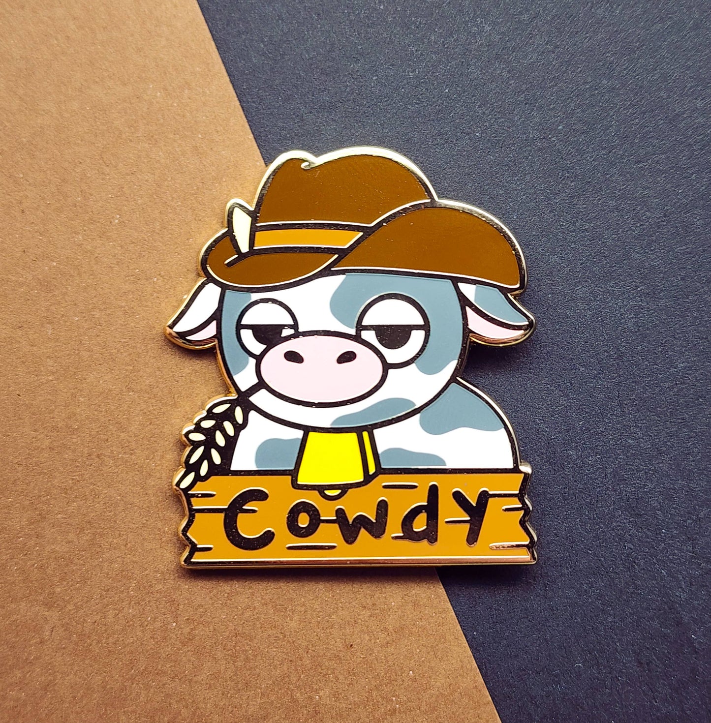 Cowdy Enamel Pin