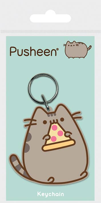 Pusheen X Pizza Rubber PVC Keychain