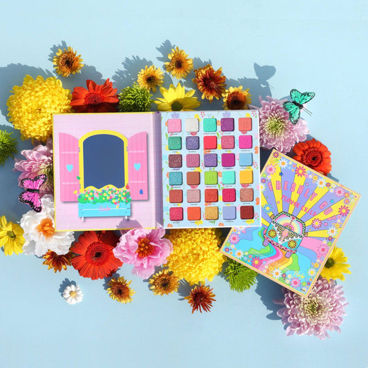 Flower Child 30 Pressed Pigment and Shadows Palette - Freshl