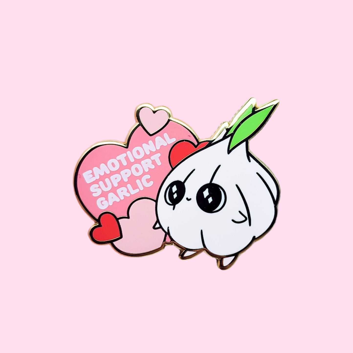 Emotional Support Garlic Enamel Pin