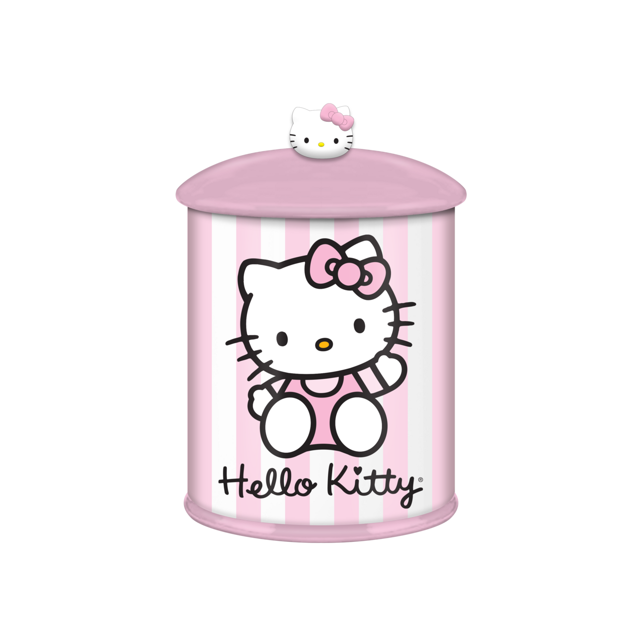 Hello Kitty Script Logo Pink 8" Ceramic Canister