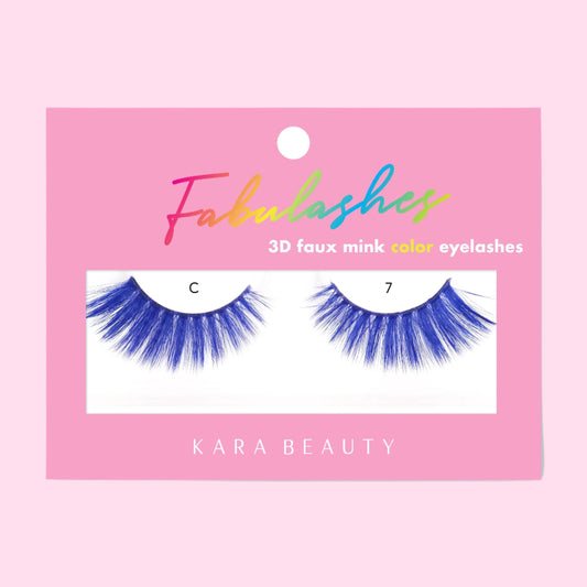 DARK BLUE Colored FABULASHES 3D Faux Mink False Eyelashes