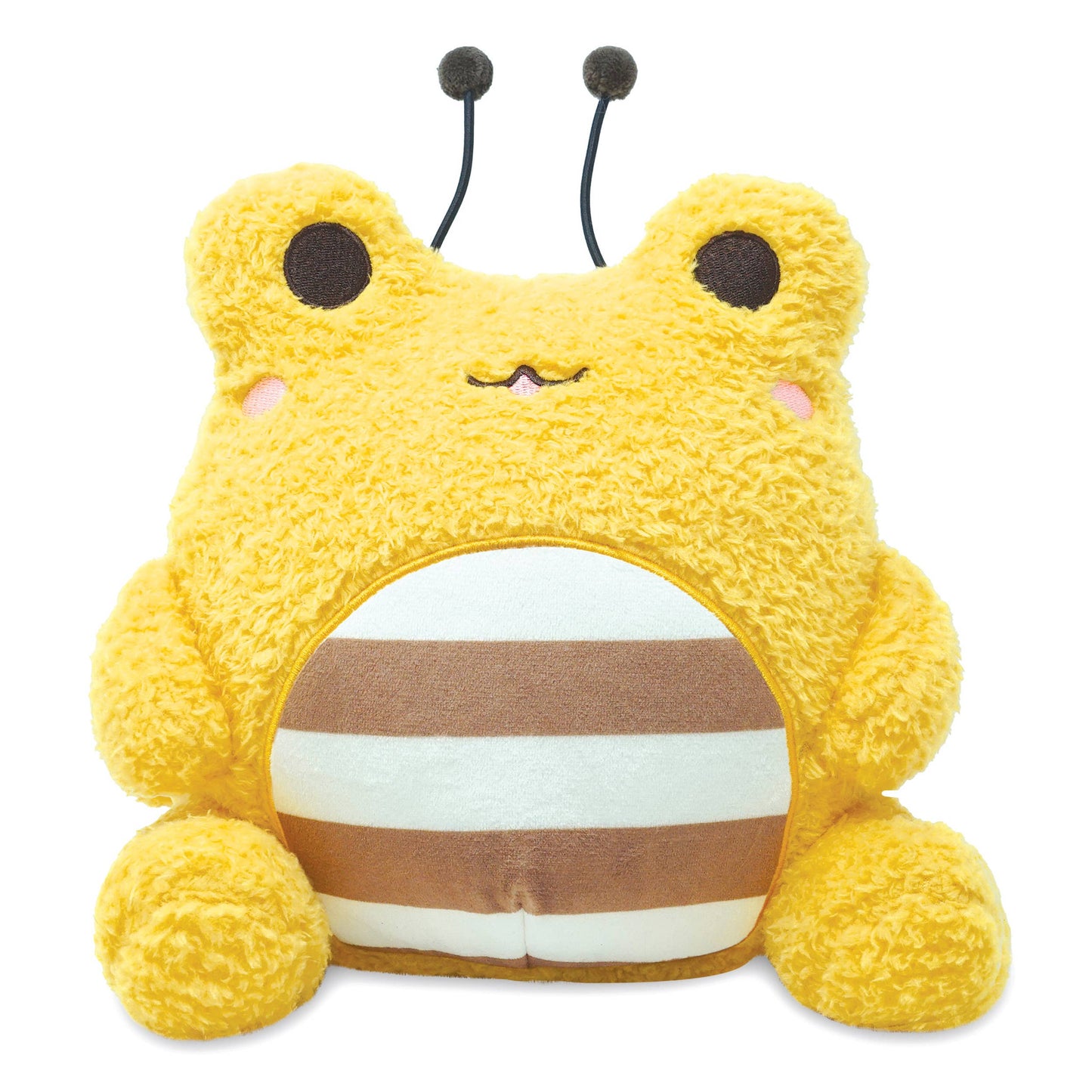 Soft Fluffy Yellow Bumble Bee Wawa Frog Plushie