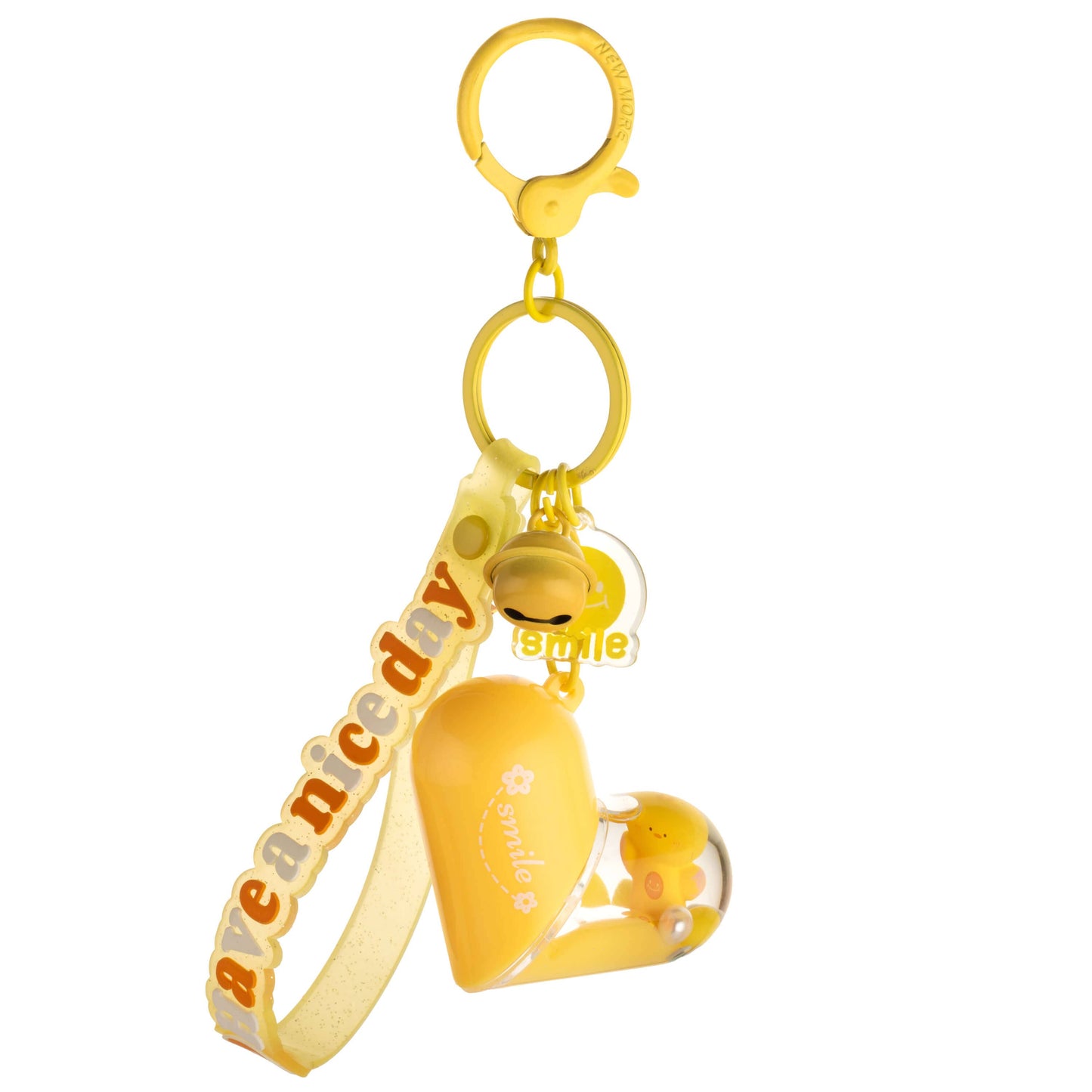 KIRA KIRA Yellow Heart Flip Liquid Effect Sensory Keychain💛