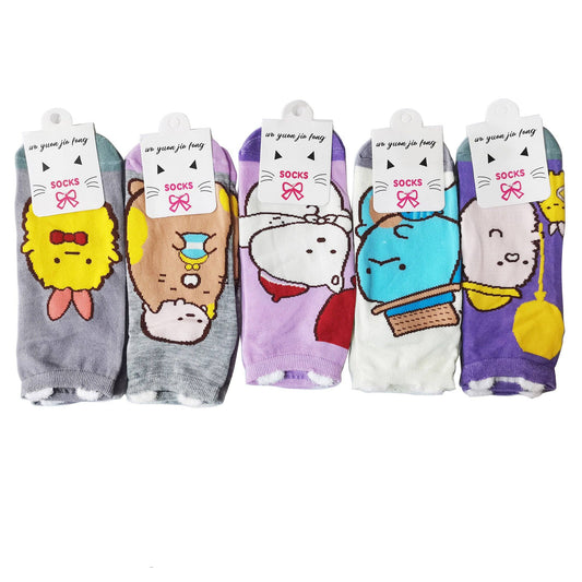 WOMEN'S CUTE CARTOON CHARACTER SOCKS ASSORTED