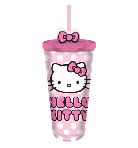 Hello Kitty Tumbler w Lid and Topper