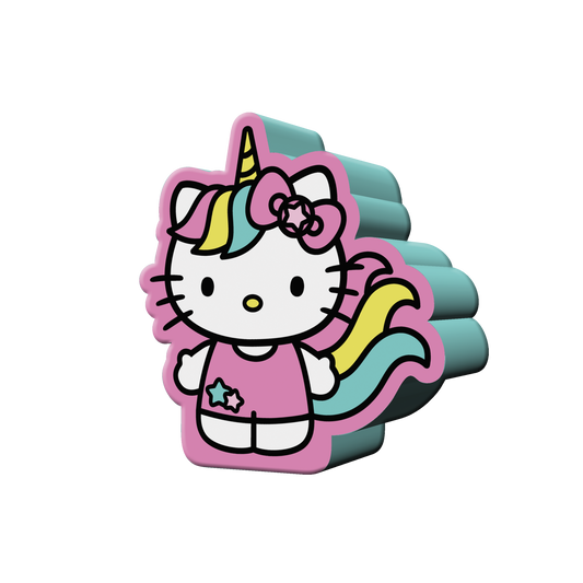 Hello Kitty Unicorn Star Large Die Cut MDF Box Wall Sign