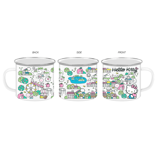 Hello Kitty Destination Neighborhood 21oz Enamel Camper Mug