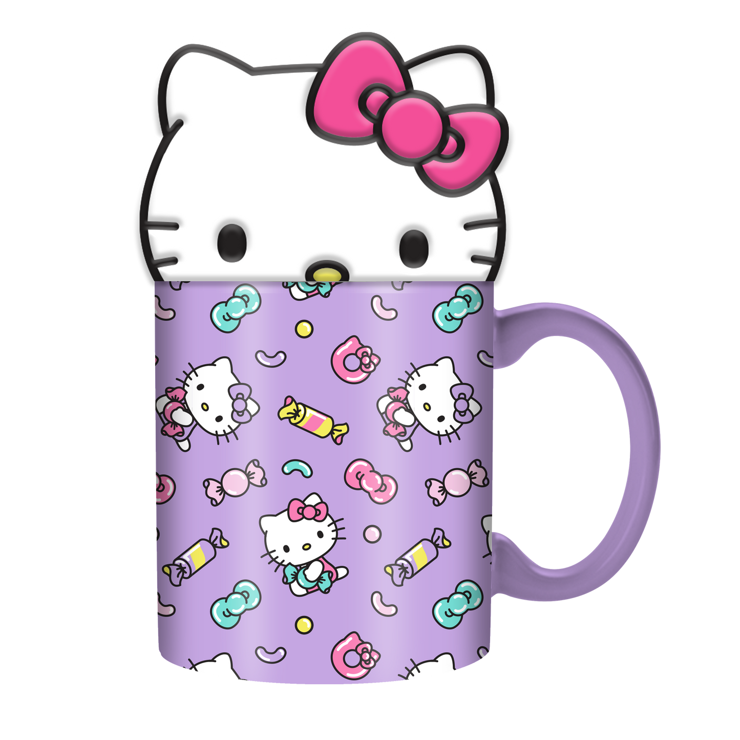 Hello Kitty 18oz. Ceramic Mug with Sculpted Topper