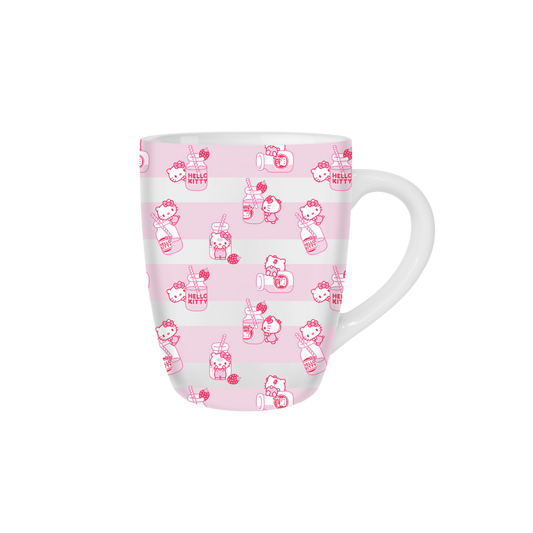 Hello Kitty Milk Bottle Toss 25oz Jumbo Curved Ceramic Mug