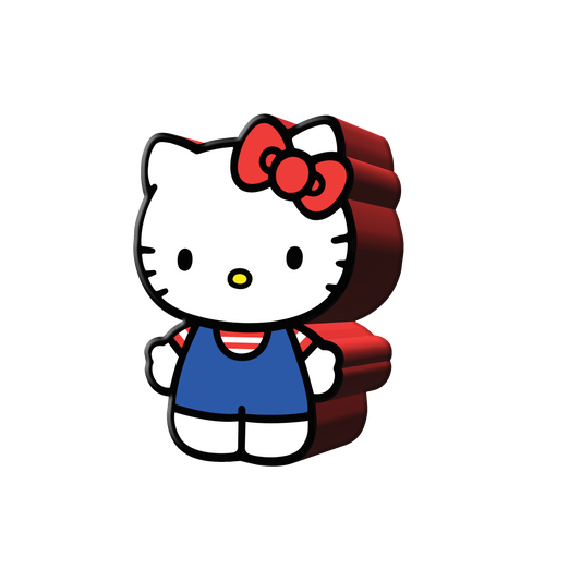 Hello Kitty Patriotic Shine  Large Die Cut MDF Box Wall Sign