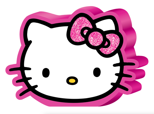 Hello Kitty Glitter Large Die Cut MDF Box Wall Sign