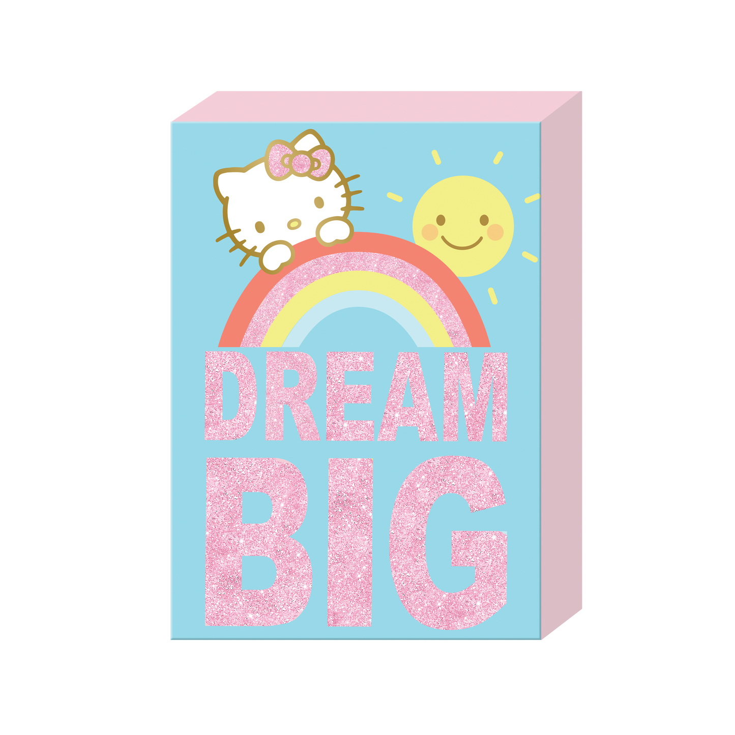 Hello Kitty Glitter 5" x 7" x 1.5" Box Sign Wall Art