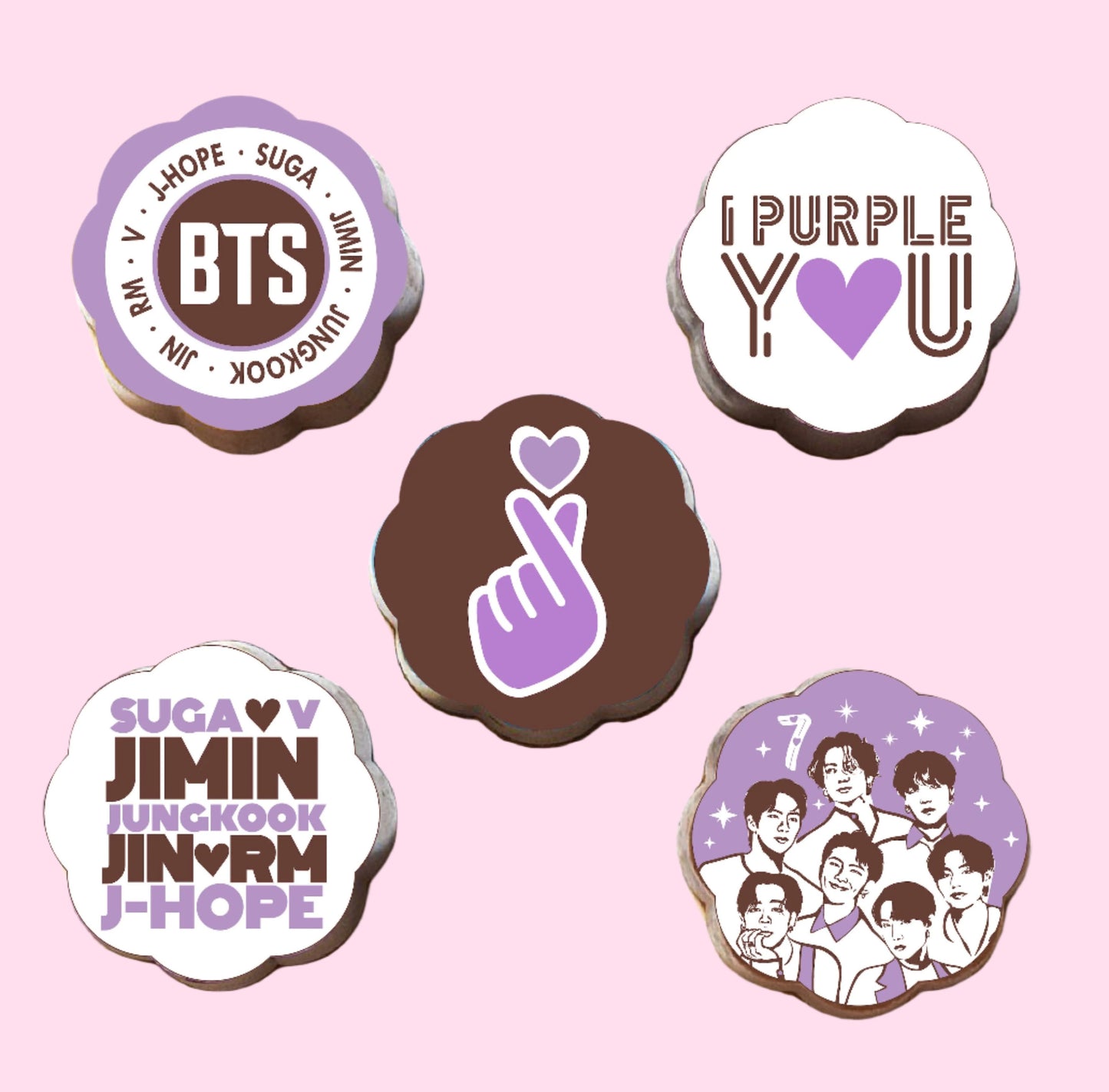 BTS Fan Club Chocolate Covered Caramels 5 Piece Set