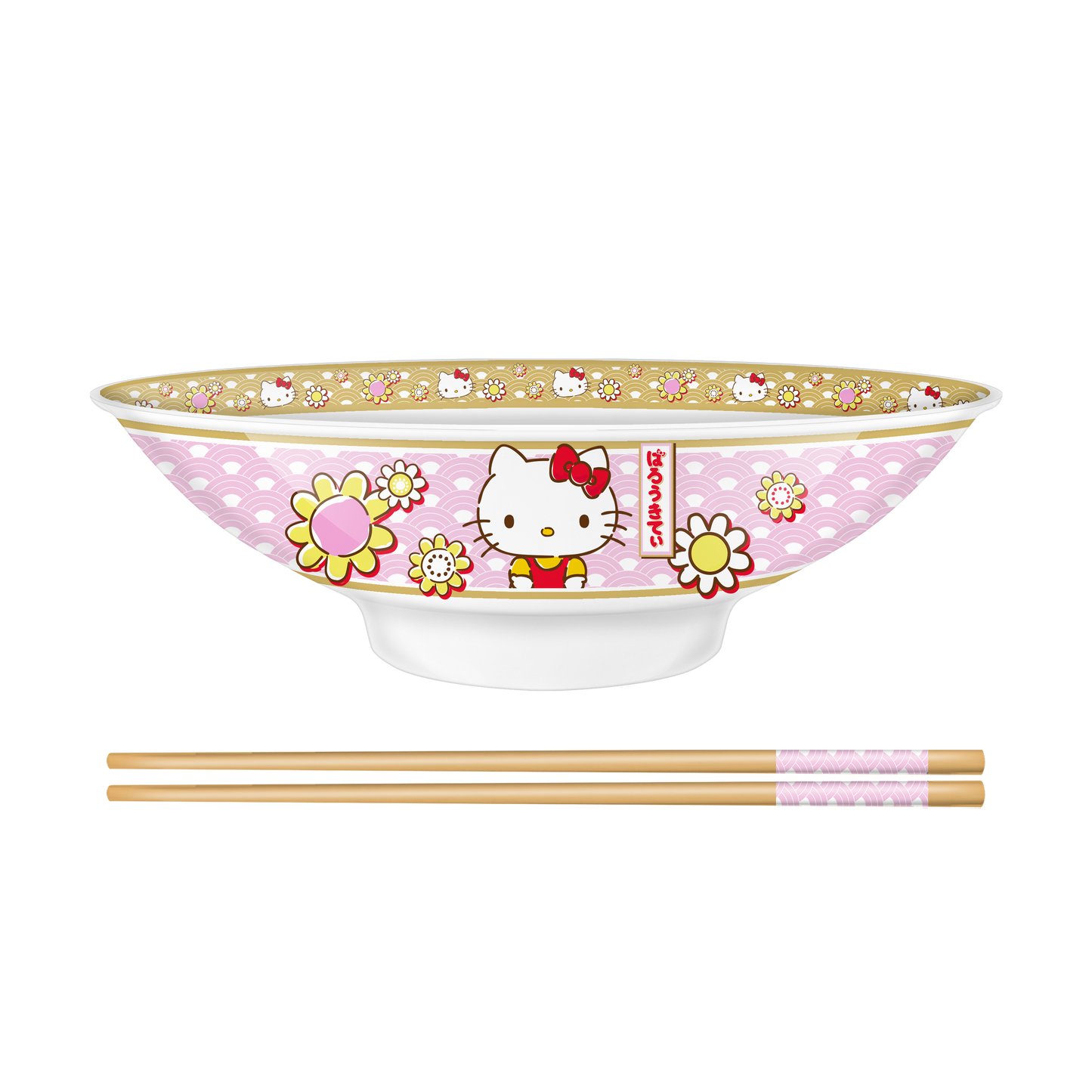 Hello Kitty 30oz Ceramic Ramen Bowl with Chopsticks