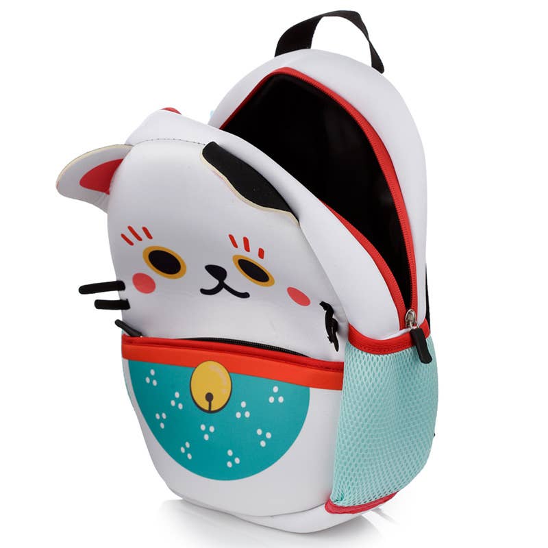 Maneki Neko Lucky Cat Neoprene Rucksack Backpack